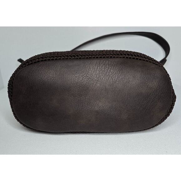 THE SAK SEQUOIA CROCHET HOBO COFFEE LEAF SHOULDER TOTE BAG PURSE MSRP $125 - Picture 4 of 11